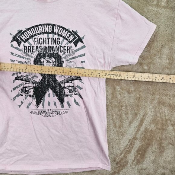 Fighting Breast Cancer Awareness Pink T-Shirt Women's Size M Short Sleeve - Picture 3 of 10